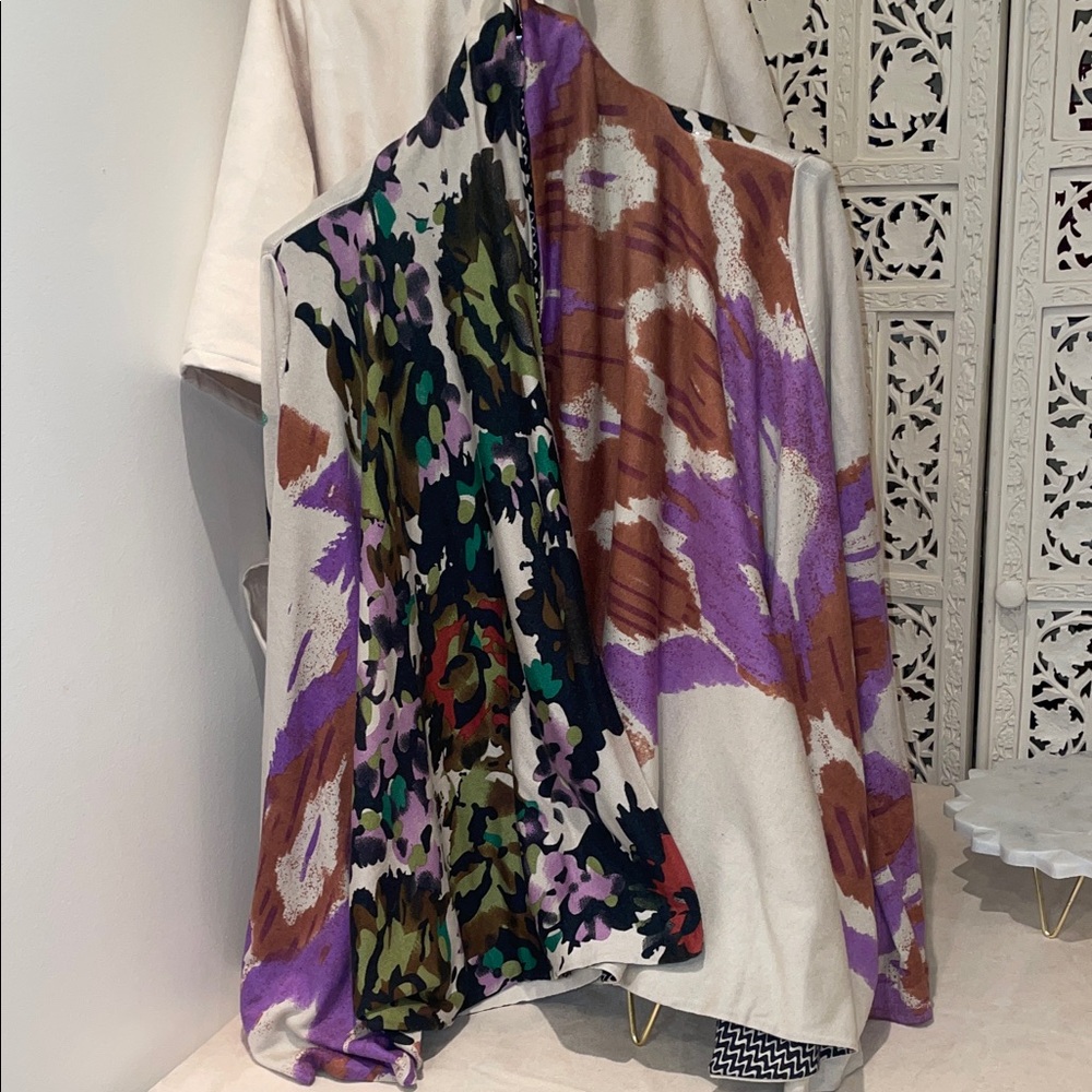 Etro Milano Multicolor Patterned open sweater , long sleeves .